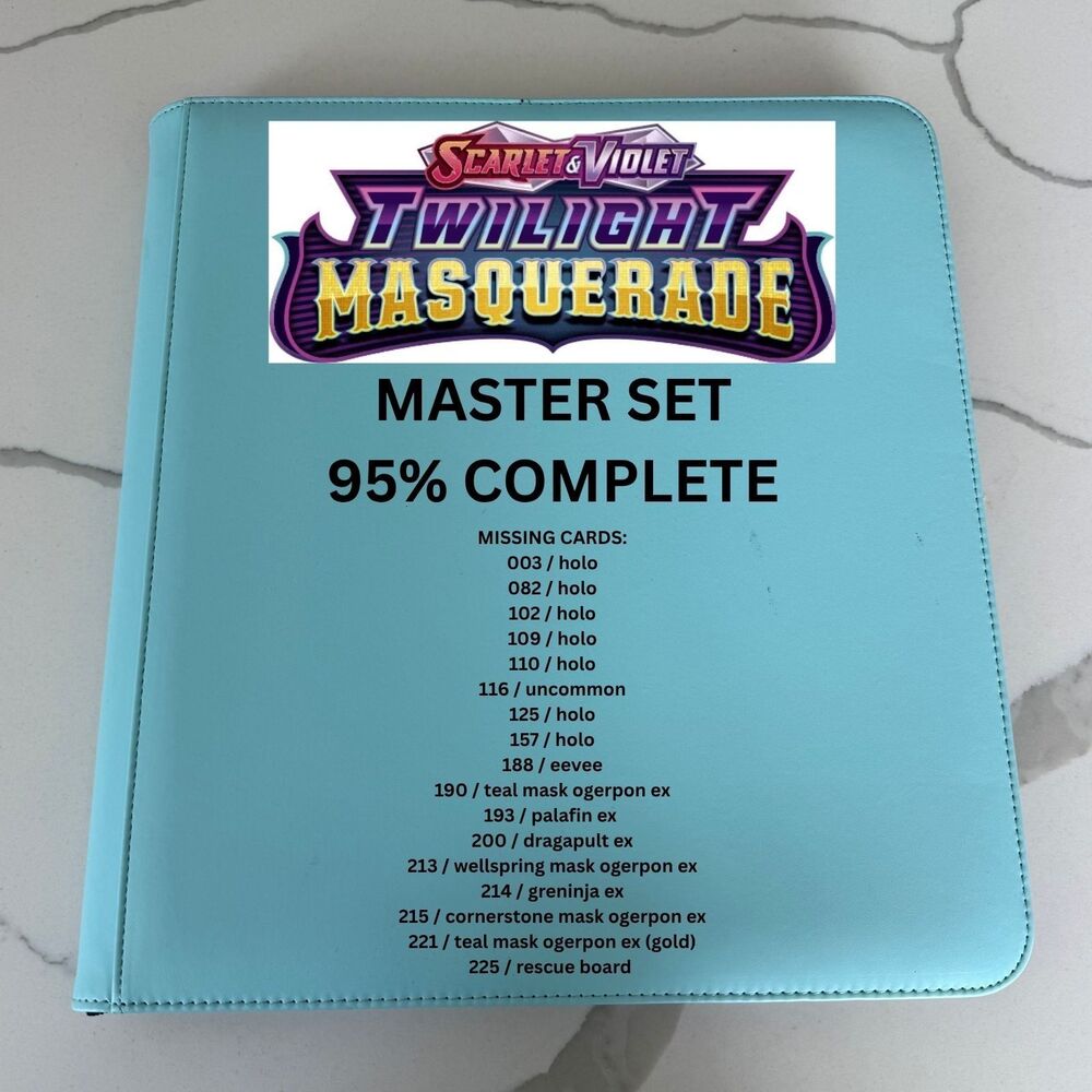 Pokemon Twilight Masquerade Master Set 95% Complete Near Mint Condition